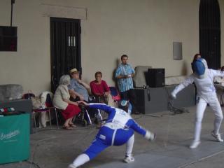 Un bella immagine di gara durante le finali al Castello Sforzesco